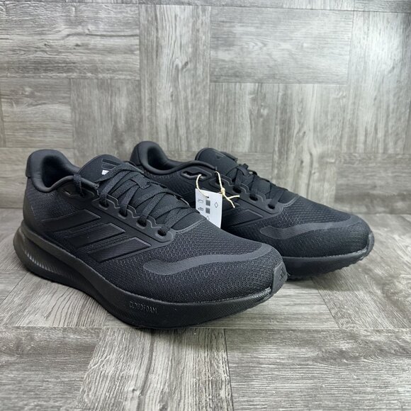 Adidas RunFalcon 5 Men's size 11.5 Triple Black Running Shoes - Picture 5 of 8